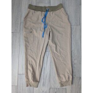 Figs Zamora High Waist Joggers with Bright Blue Drawstring